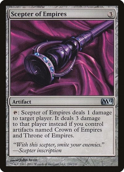 Scepter of Empires (M12) #216 Uncommon (Moderately Played) Magic 2012 (M12) Magic: The Gathering: 2011