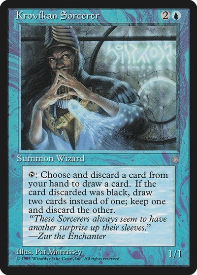 Krovikan Sorcerer (ICE) #81 Common (Damaged) Ice Age Magic: 1995