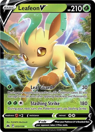 Leafeon V (CRZ) #013/159 Ultra Rare (Holofoil Near Mint) SWSH: Crown Zenith Pokemon: 2023