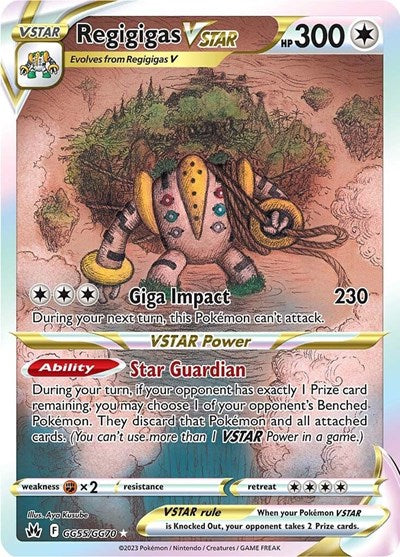 Regigigas VSTAR (CRZ:GG) #GG55/GG70 Ultra Rare (Holofoil Near Mint) SWSH: Crown Zenith: Galarian Gallery Pokemon: 2023