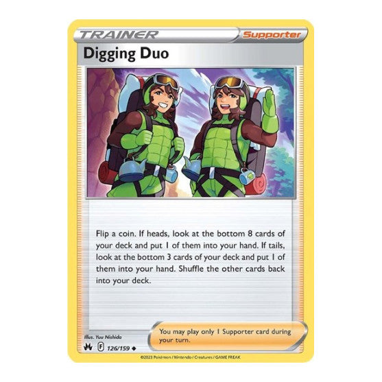 Digging Duo (CRZ) #126/159 Uncommon (Moderately Played) SWSH: Crown Zenith Pokemon: 2023