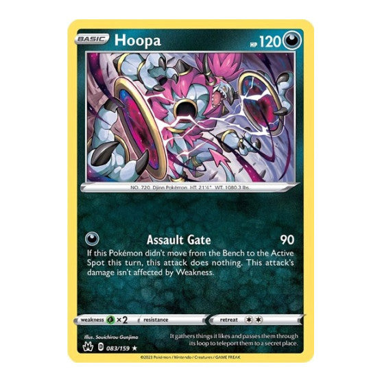 Hoopa (CRZ) #083/159 Holo Rare (Reverse Holofoil Moderately Played) SWSH: Crown Zenith Pokemon: 2023