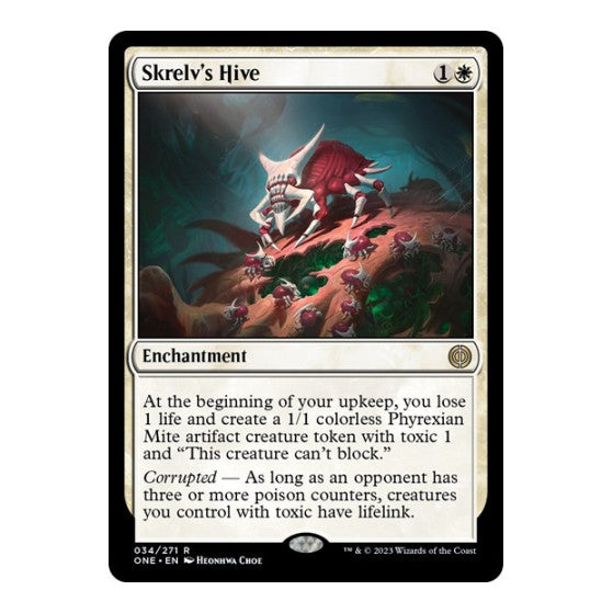 Skrelvs Hive (ONE) #34 Rare (Near Mint) Phyrexia: All Will Be One Magic: The Gathering: 2023