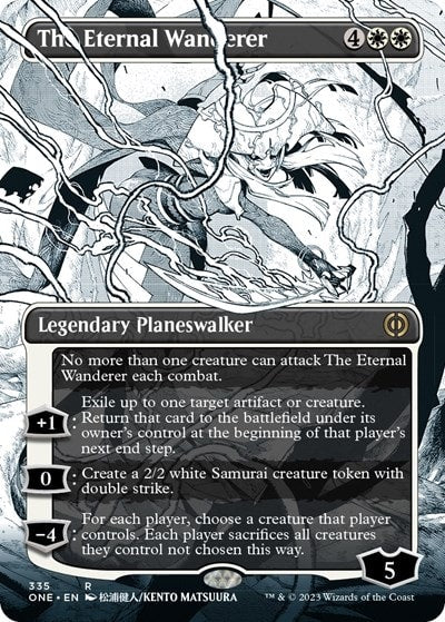 The Eternal Wanderer Borderless (ONE) #335 Rare (Lightly Played) Phyrexia: All Will Be One Magic: The Gathering: 2023