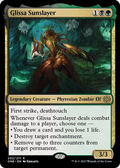 Glissa Sunslayer (ONE) #202 Rare (Near Mint) Phyrexia: All Will Be One Magic: The Gathering: 2023