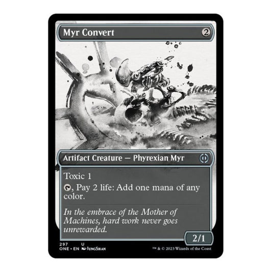 Myr Convert (Showcase) (ONE) #297 Uncommon (Lightly Played) Phyrexia: All Will Be One Magic: The Gathering: 2023