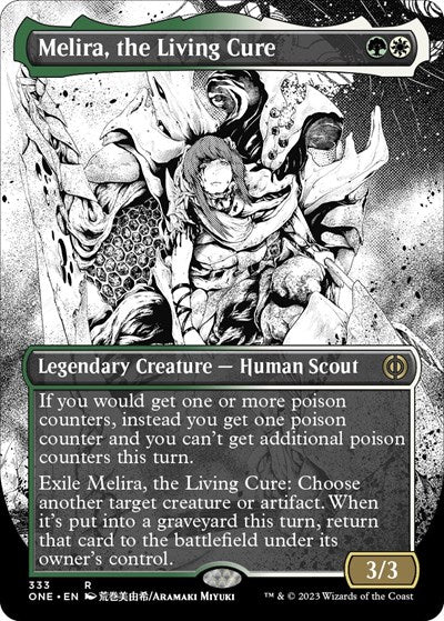 Melira the Living Cure Borderless (ONE) #333 Rare (Near Mint) Phyrexia: All Will Be One Magic: The Gathering: 2023