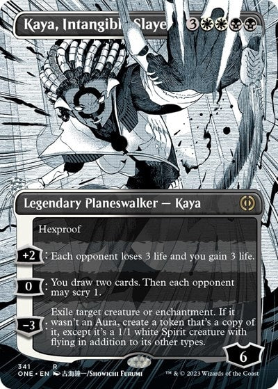 Kaya Intangible Slayer Borderless (ONE) #341 Rare (Lightly Played) Phyrexia: All Will Be One Magic: The Gathering: 2023