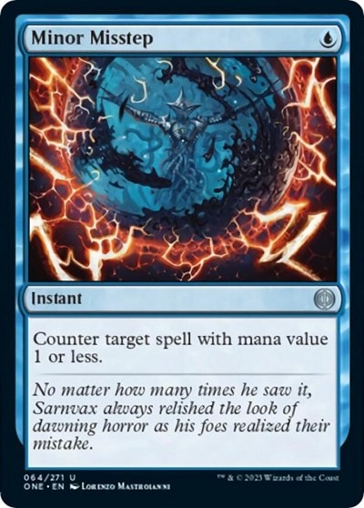 Minor Misstep (ONE) #64 Uncommon (Lightly Played) Phyrexia: All Will Be One Magic: The Gathering: 2023