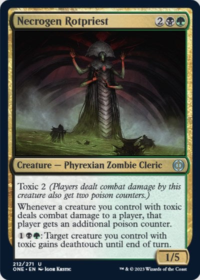 Necrogen Rotpriest (ONE) #212 Uncommon (Lightly Played) Phyrexia: All Will Be One Magic: 2023