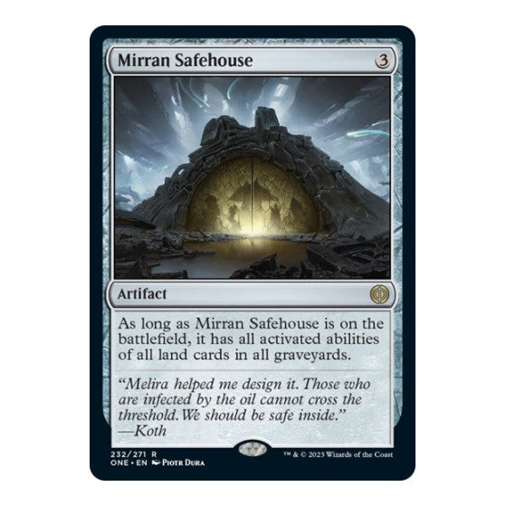 Mirran Safehouse (ONE) #232 Rare (Foil Lightly Played) Phyrexia: All Will Be One Magic: The Gathering: 2023