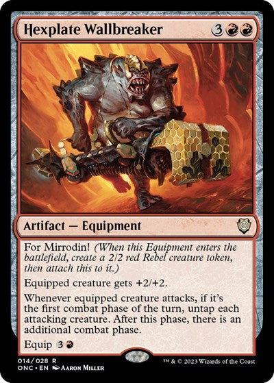 Hexplate Wallbreaker (ONC) #14 Rare (Lightly Played) Commander: Phyrexia: All Will Be One Magic: The Gathering: 2023