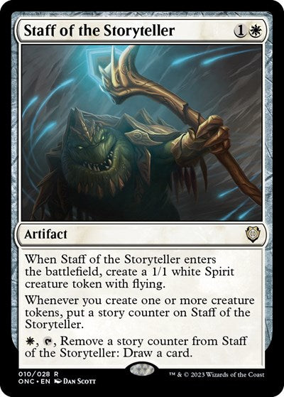 Staff of the Storyteller (ONC) #10 Rare (Lightly Played) Commander: Phyrexia: All Will Be One Magic: 2023