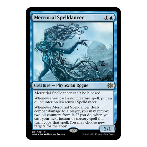 Mercurial Spelldancer (ONE) #61 Rare (Foil Lightly Played) Phyrexia: All Will Be One Magic: The Gathering: 2023