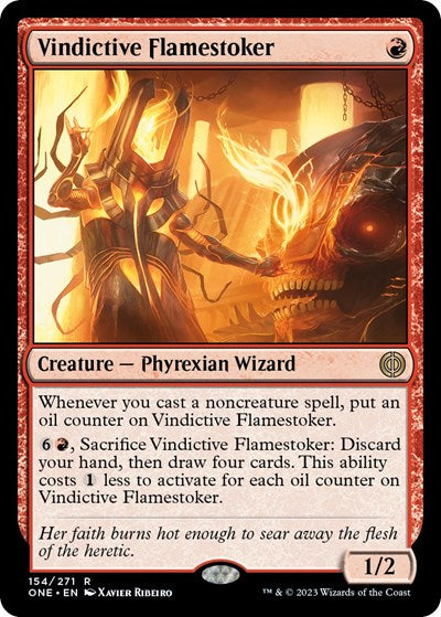 Vindictive Flamestoker (ONE) #154 Rare (Lightly Played) Phyrexia: All Will Be One Magic: The Gathering: 2023