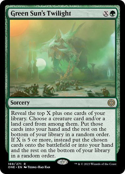 Green Suns Twilight (ONE) #169 Rare (Near Mint) Phyrexia: All Will Be One Magic: The Gathering: 2023