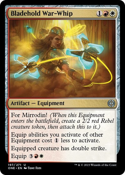 Bladehold War Whip (ONE) #197 Uncommon (Near Mint) Phyrexia: All Will Be One Magic: The Gathering: 2023