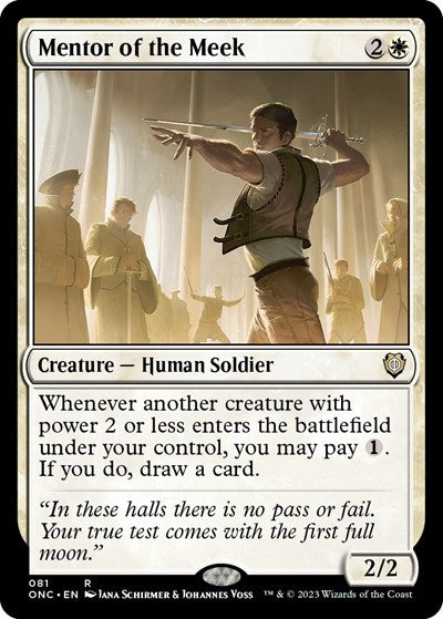 Mentor of the Meek (ONC) #81 Rare (Lightly Played) Commander: Phyrexia: All Will Be One Magic: The Gathering: 2023