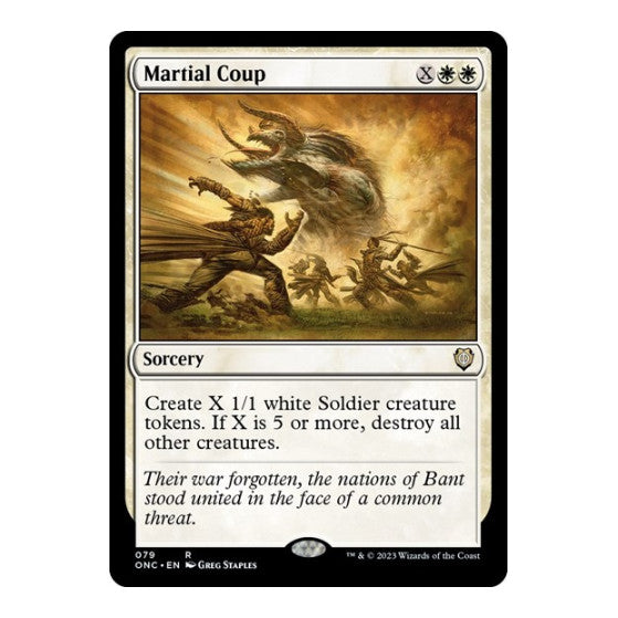 Martial Coup (ONC) #79 Rare (Lightly Played) Commander: Phyrexia: All Will Be One Magic: The Gathering: 2023