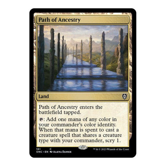 Path of Ancestry (ONC) #161 Common (Lightly Played) Commander: Phyrexia: All Will Be One Magic: The Gathering: 2023