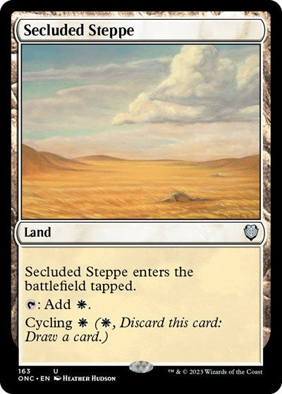 Secluded Steppe (ONC) #163 Uncommon (Lightly Played) Commander: Phyrexia: All Will Be One Magic: 2023