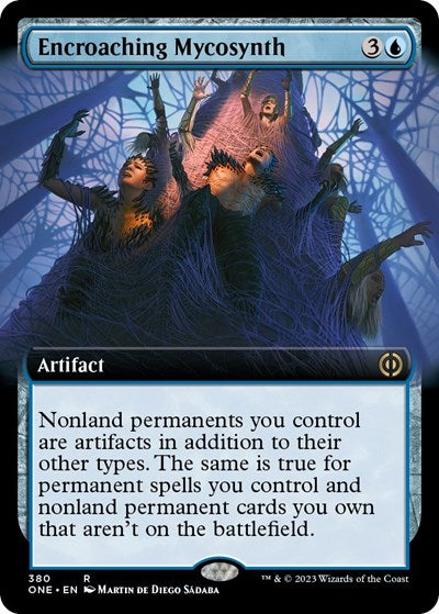 Encroaching Mycosynth Extended Art (ONE) #380 Rare (Lightly Played) Phyrexia: All Will Be One Magic: The Gathering: 2023