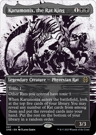 Karumonix the Rat King Showcase (ONE) #307 Rare (Lightly Played) Phyrexia: All Will Be One Magic: The Gathering: 2023
