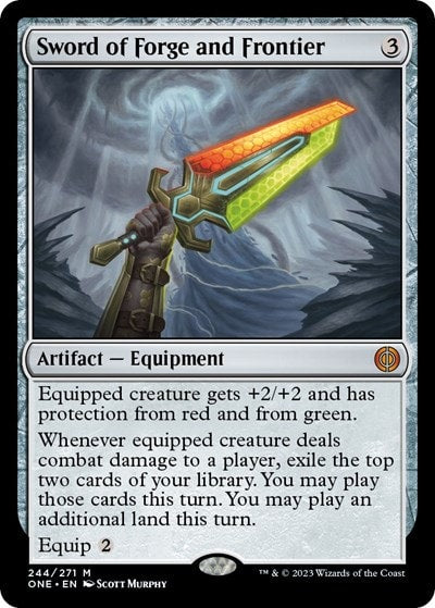 Sword of Forge and Frontier (ONE) #244 Mythic Rare (Foil Near Mint) Phyrexia: All Will Be One Magic: The Gathering: 2023