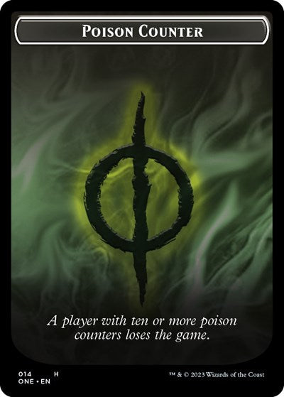 Poison Counter Phyrexian Mite Double sided Token (ONE) #14 // 12 T (Lightly Played) Phyrexia: All Will Be One Magic: The Gathering: 2023