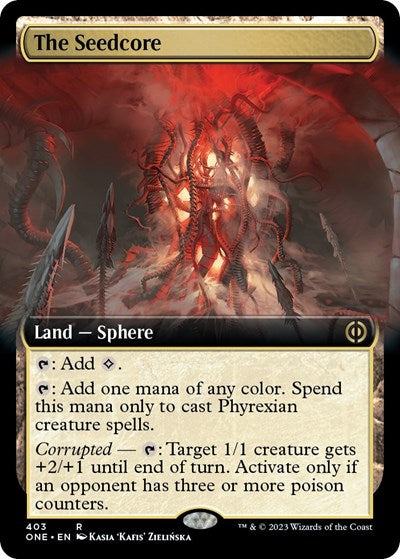 The Seedcore Extended Art (ONE) #403 Rare (Lightly Played) Phyrexia: All Will Be One Magic: The Gathering: 2023