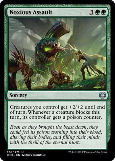 Noxious Assault (ONE) #176 Uncommon (Lightly Played) Phyrexia: All Will Be One Magic: The Gathering: 2023