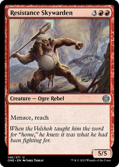 Resistance Skywarden (ONE) #146 Uncommon (Lightly Played) Phyrexia: All Will Be One Magic: 2023