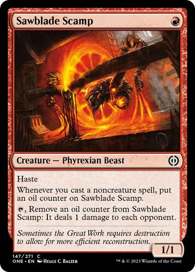 2023 Magic: Phyrexia: All Will Be One (ONE) - Sawblade Scamp (#147, Common)