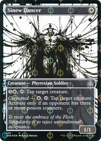Sinew Dancer Showcase Step and Compleat Foil (ONE) #426 Common (Foil Near Mint) Phyrexia: All Will Be One Magic: The Gathering: 2023