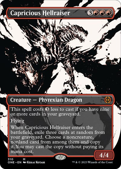 Capricious Hellraiser Showcase (ONE) #310 Mythic Rare (Lightly Played) Phyrexia: All Will Be One Magic: The Gathering: 2023