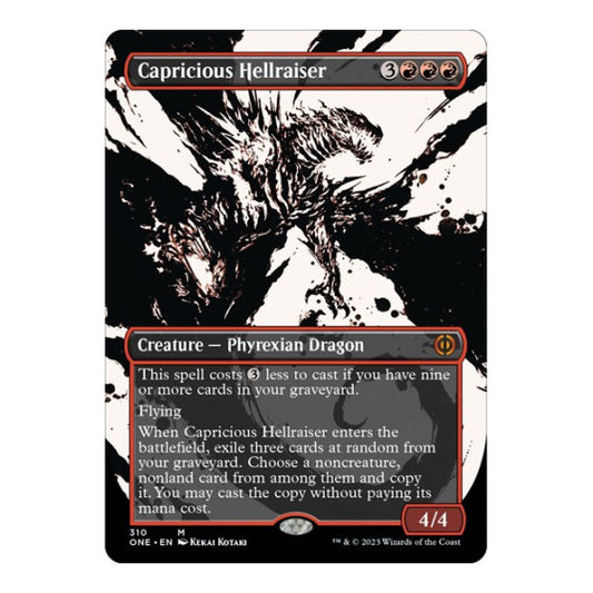 Capricious Hellraiser (Showcase) (ONE) #310 Mythic Rare (Lightly Played) Phyrexia: All Will Be One Magic: The Gathering: 2023