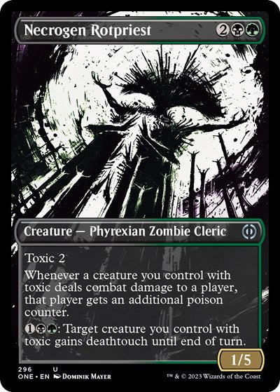 Necrogen Rotpriest Showcase (ONE) #296 Uncommon (Lightly Played) Phyrexia: All Will Be One Magic: The Gathering: 2023