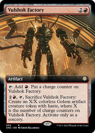 Vulshok Factory Extended Art (ONC) #54 Rare (Near Mint) Commander: Phyrexia: All Will Be One Magic: The Gathering: 2023