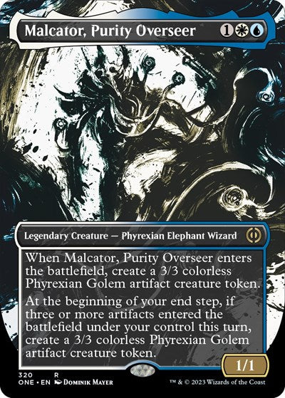 Malcator Purity Overseer Showcase (ONE) #320 Rare (Near Mint) Phyrexia: All Will Be One Magic: The Gathering: 2023