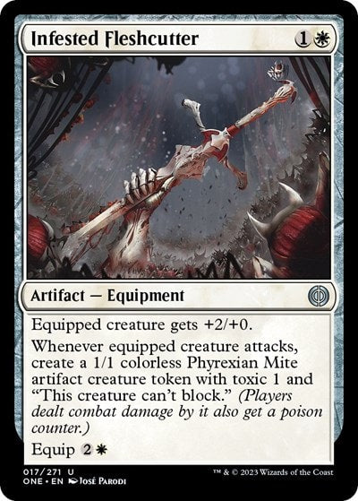 Infested Fleshcutter (ONE) #17 Uncommon (Lightly Played) Phyrexia: All Will Be One Magic: The Gathering: 2023