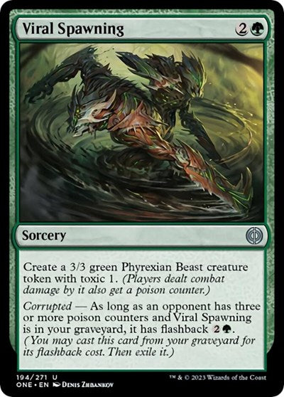 Viral Spawning (ONE) #194 Uncommon Phyrexia: All Will Be One Magic: The Gathering: 2023