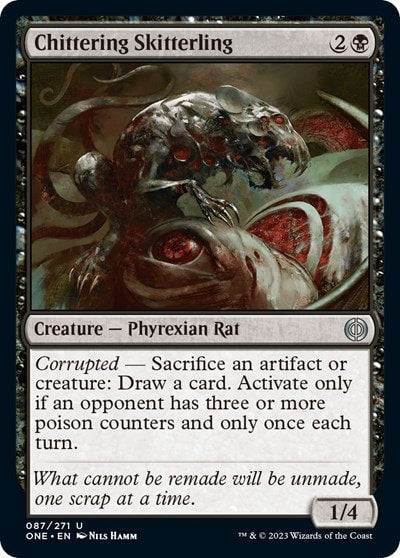 Chittering Skitterling (ONE) #87 Uncommon (Lightly Played) Phyrexia: All Will Be One Magic: The Gathering: 2023