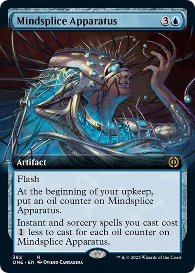 Mindsplice Apparatus Extended Art (ONE) #382 Rare (Lightly Played) Phyrexia: All Will Be One Magic: The Gathering: 2023