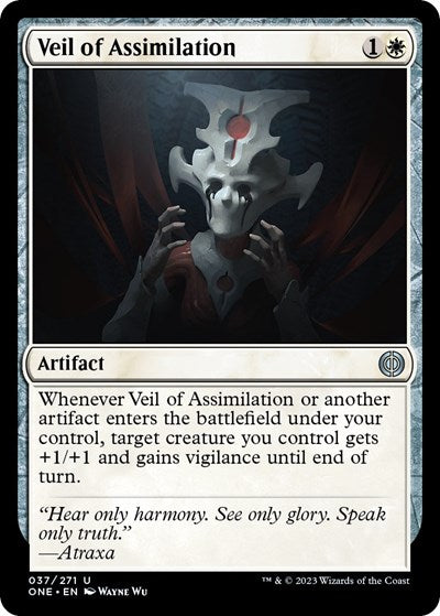 Veil of Assimilation (ONE) #37 Uncommon Phyrexia: All Will Be One Magic: The Gathering: 2023