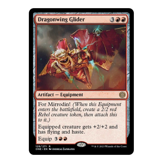 Dragonwing Glider (ONE) #128 Rare Phyrexia: All Will Be One Magic: The Gathering: 2023
