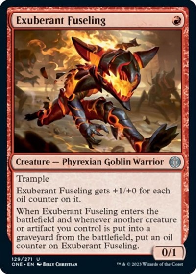 Exuberant Fuseling (ONE) #129 Uncommon (Lightly Played) Phyrexia: All Will Be One Magic: The Gathering: 2023