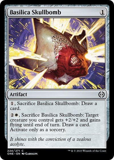 2023 Magic: Phyrexia: All Will Be One (ONE) - Basilica Skullbomb (#224, Common) (Lightly Played)