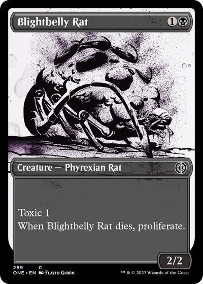 2023 Magic: Phyrexia: All Will Be One (ONE) - Blightbelly Rat Showcase (#289, Common)