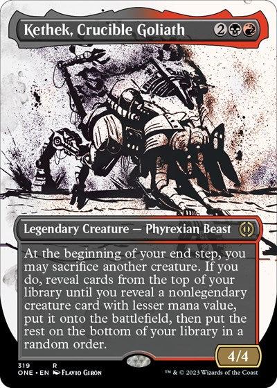 Kethek Crucible Goliath Showcase (ONE) #319 Rare (Foil Lightly Played) Phyrexia: All Will Be One Magic: The Gathering: 2023
