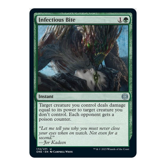 Infectious Bite (ONE) #172 Uncommon (Foil Lightly Played) Phyrexia: All Will Be One Magic: The Gathering: 2023